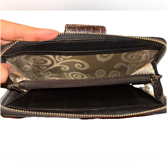 Vintage Brighton Pebble Black‎ Brown Leather Wallet - Picture 12 of 16